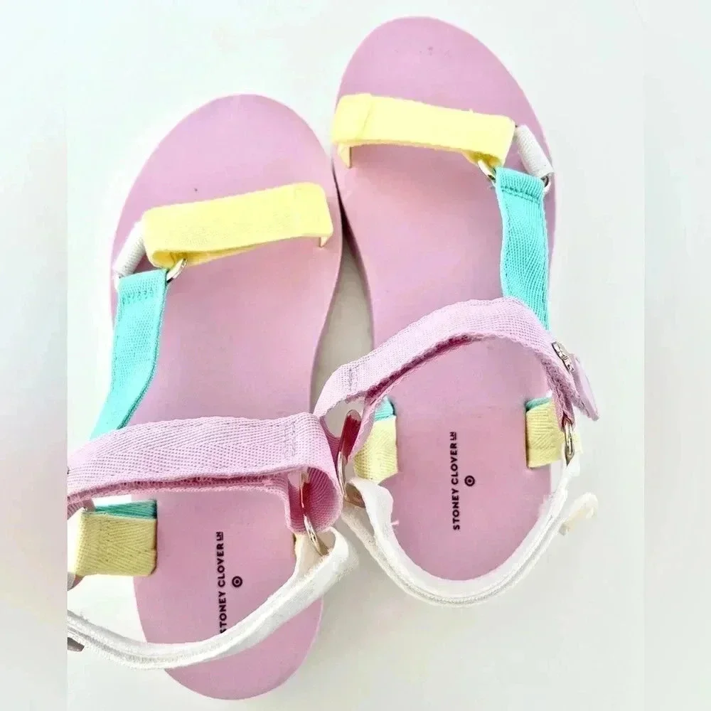 Stoney Clover Lane X Target‎ Pastel Comfortable Adjustable Strap Sandals Size 7